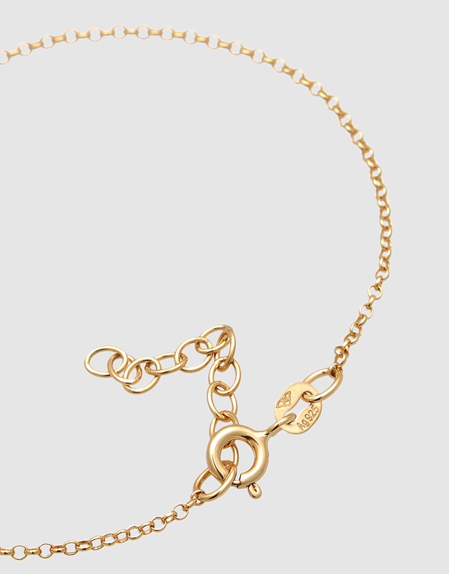 Elli Jewelry - Rose Crystal Flower Bracelet in Gold-Plated 925 Silver