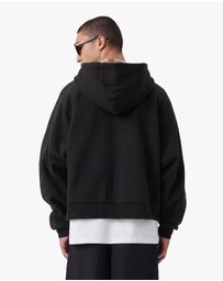 Zanerobe - Stitched Box Crop Hood Black