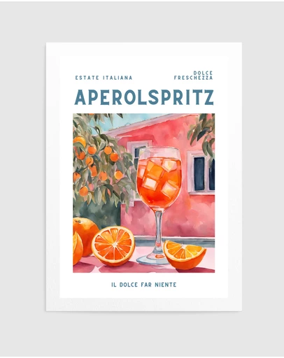Olive et Oriel - Aperol Spritz by Ohkimiko Art Print