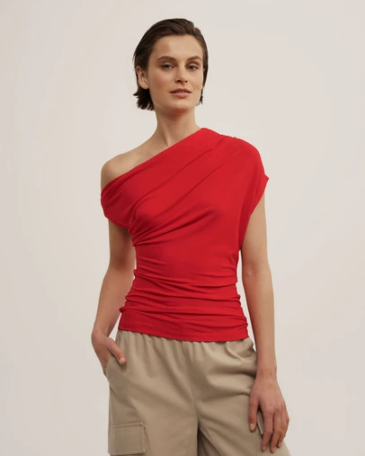 Witchery - Asymmetric Jersey Top