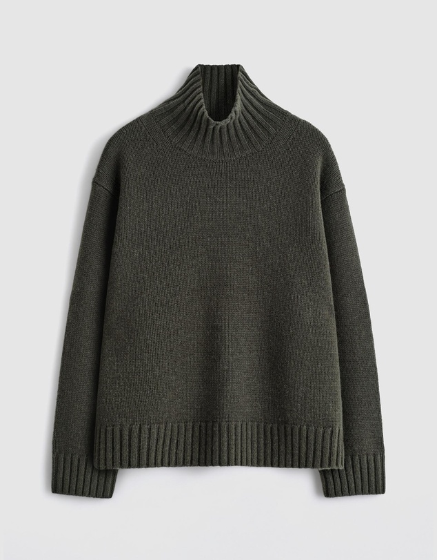 COS - Chunky Cashmere Funnel-Neck Jumper