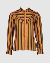 NONO - Tikky Long Sleeve Stripe Blouse - Kids-Teens
