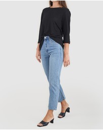 Amelius - Bronte Linen Three Quarter Jersey Top