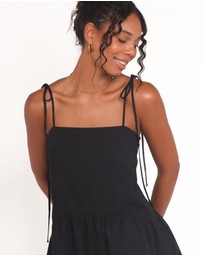 Petal & Pup - Rubie Tie Shoulder Playsuit - Black