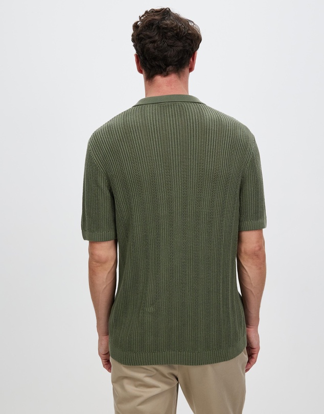 Staple Superior - Jeremiah Organic Cotton Polo Knit Top