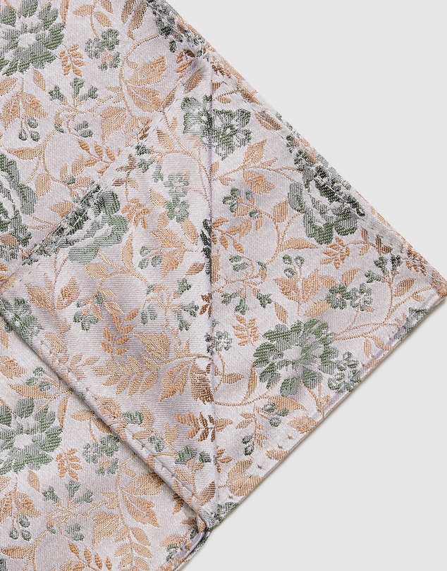 Politix - Oliver Floral Jacquard Silk Pocket Square