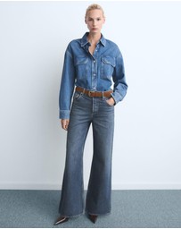 M.N.G - Wide-Leg Jeans With Buttons