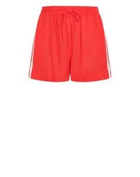 City Chic - Plus sizeSide Tape Linen Blend Short - red