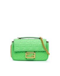 Pre-Loved by Azura Reborn - Pre-Loved Zucca Embossed Leather Chain Midi Baguette