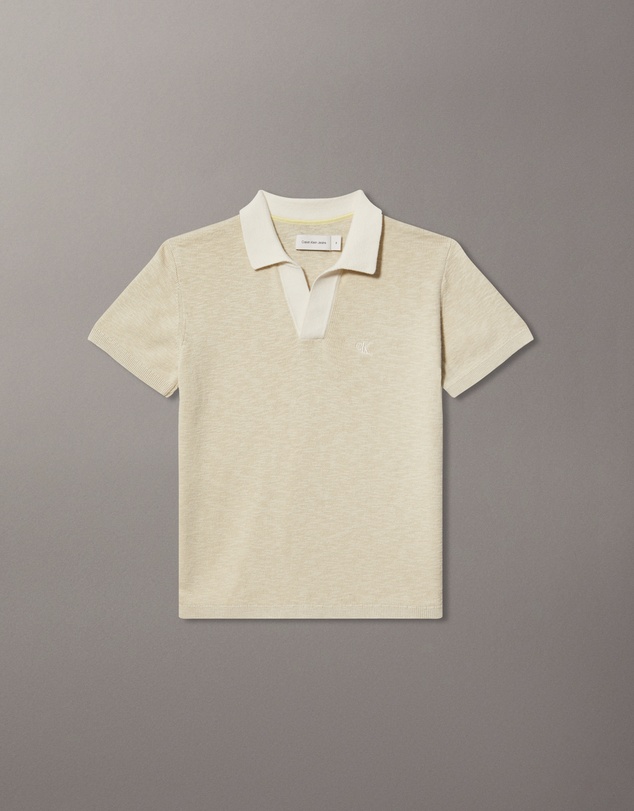 Calvin Klein Jeans - Boys Linen Blend Polo Shirt