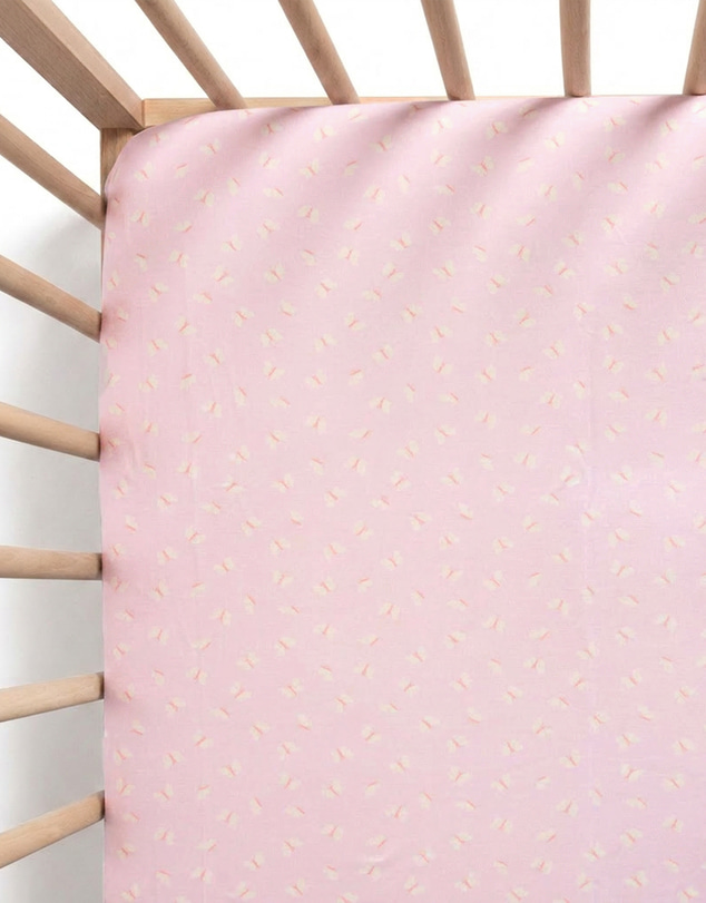 Kynd Baby - Fitted Cot Sheet in Lilac Flutter