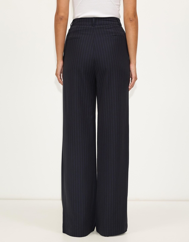 Dazie - Bella Pinstripe Straight Leg Pants