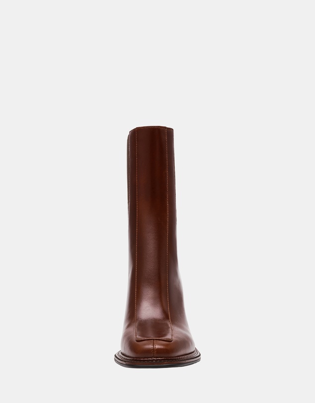 Steve Madden - Downtown Brown Leather Booties