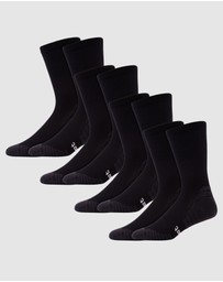 Pussyfoot - 4 Pack Sport Running Crew Socks – Compression & Coolmax