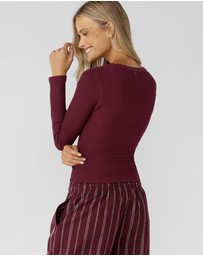 Lorna Jane - In The Moment Long Sleeve Rib Top