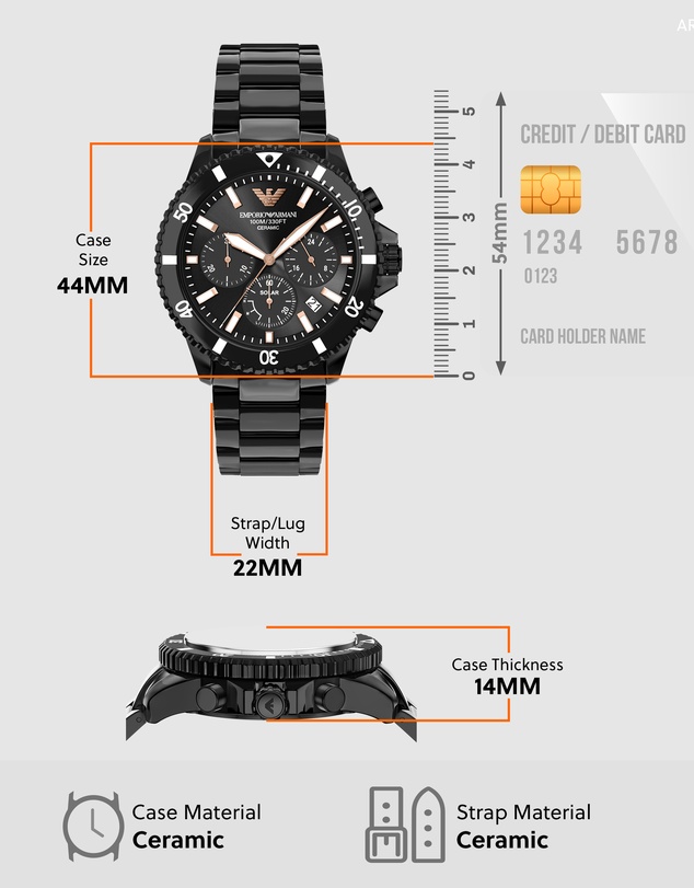 Emporio Armani - Black Chronograph Watch