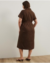 Atmos&Here Curvy - Mia Relaxed Midi Shirt Dress