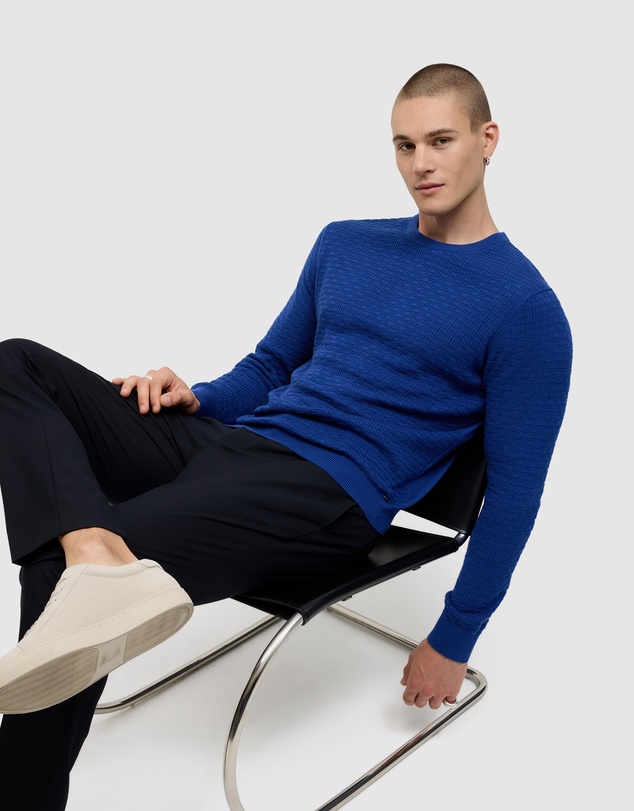 Politix - Elvin Geo Textured Crew Knit