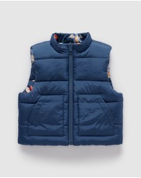 Purebaby - Reversible Puffer Vest -Kids-Babies
