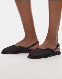 TOPSHOP - Bailey Mesh Slingback Ballet Shoes