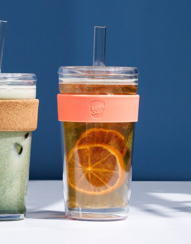 KeepCup - Longplay Cold Cup 16oz Reusable Coffee Cup with Boba Straw Lid