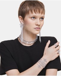 Swarovski - Imber Emily Tennis bracelet, Round cut, White, Rhodium plated
