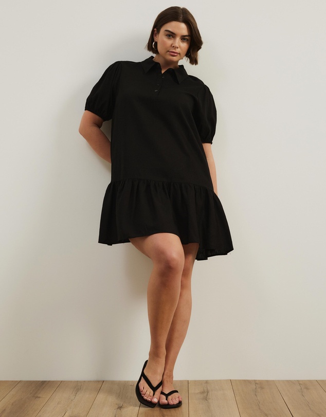 Atmos&Here Curvy - Lola Linen Blend Shirt Dress