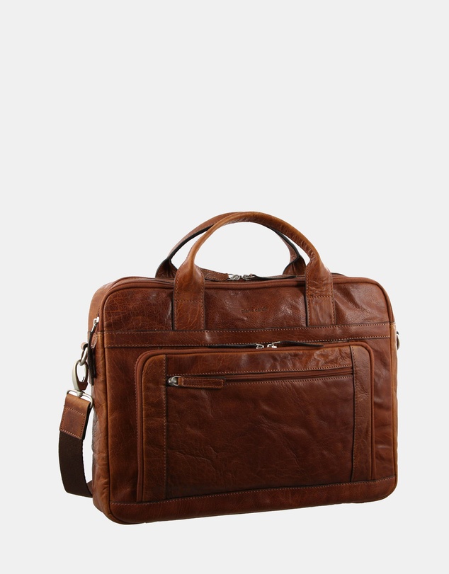 Pierre Cardin - Pierre Cardin Rustic Leather Computer/Business Bag