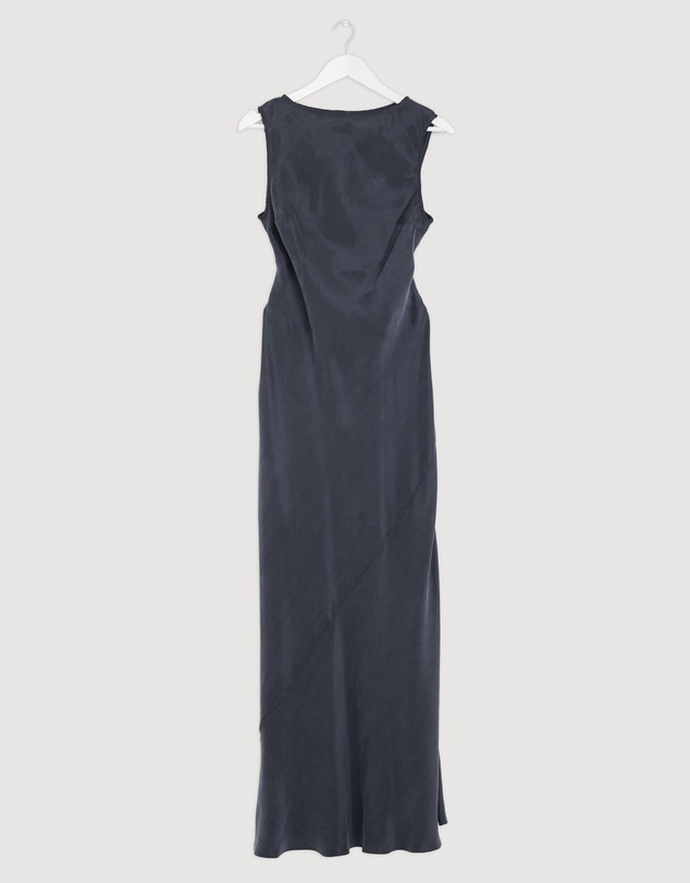 Revibe - Repaired Minima Esenciales Florence Cupro Lace Up Back Midi Dress - AU 8