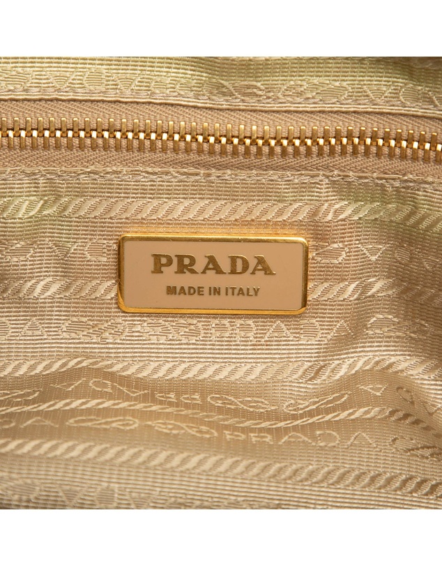 Pre-Loved by Azura Reborn - Pre-Loved Small Saffiano Trimmed Canvas Grommet Bauletto Bag