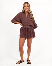 Petal & Pup - Jemmy Romper - Chocolate Brown