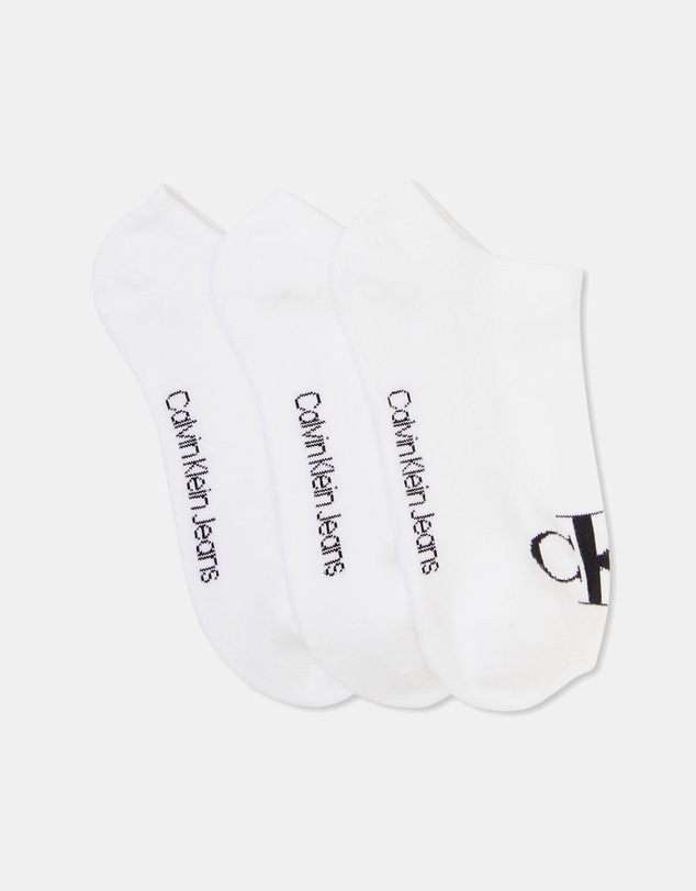 Calvin Klein - 3-Pack Monogram Cushion Low Cut Socks