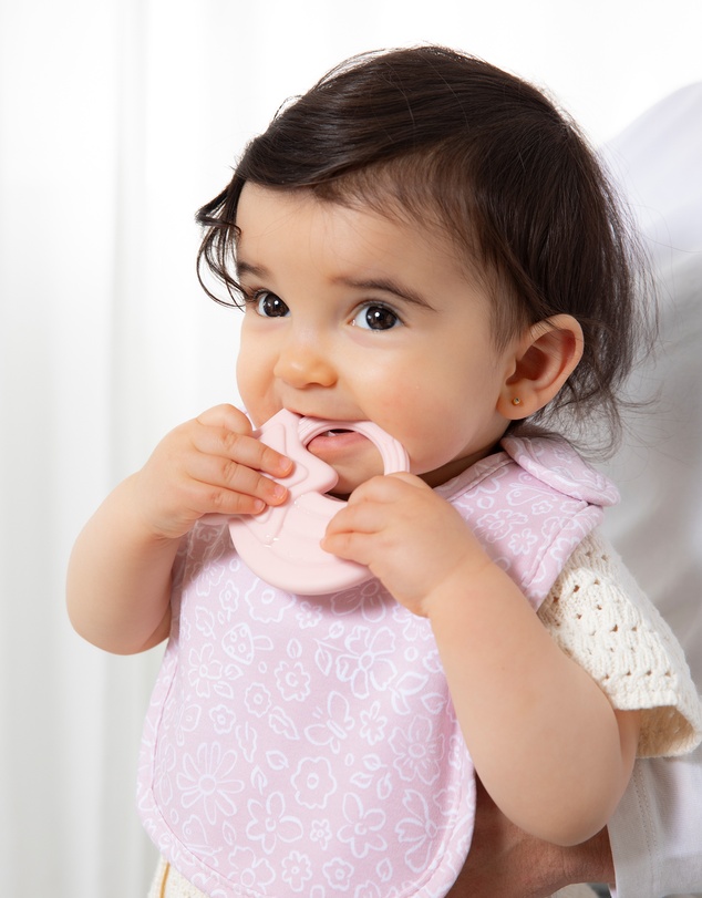 Playground - 2 Pack Silicone Teether - Stars & Cloud Pink