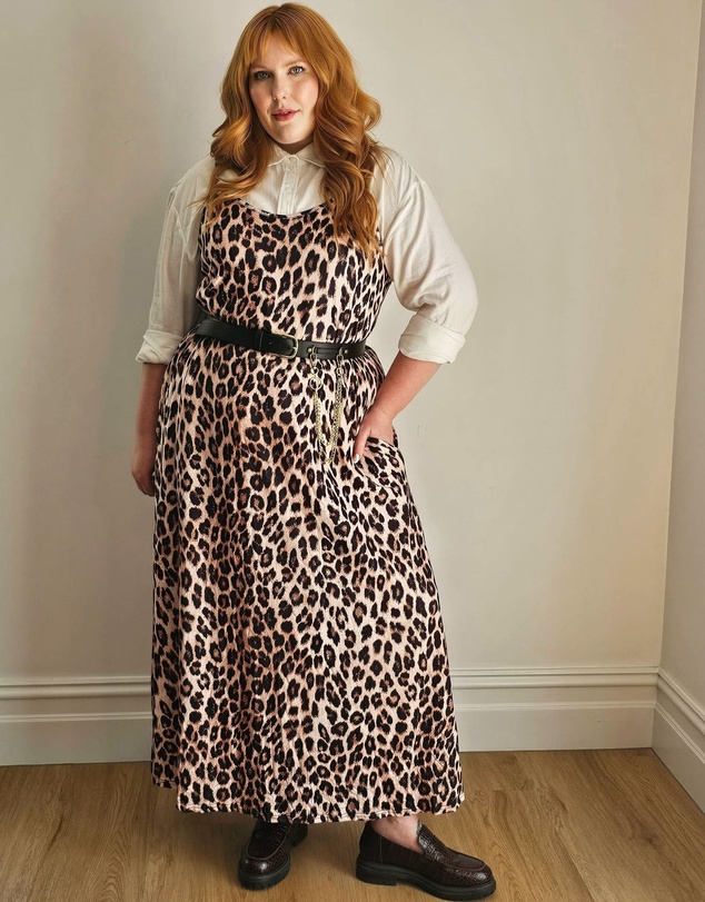 Hope & Harvest - Maxi Slip Dress Leopard Print