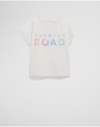 Country Road - Organically Grown Cotton Sequin Logo T-shirt