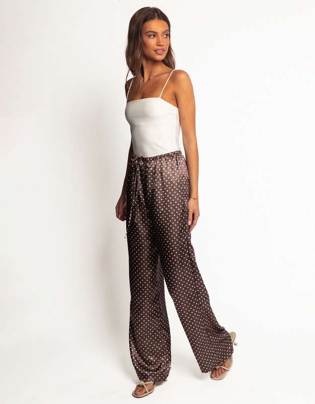 Petal & Pup - Alima Pants - Brown Polka Dot