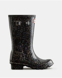 Hunter - Junior Originals Giant Glitter Boot Black