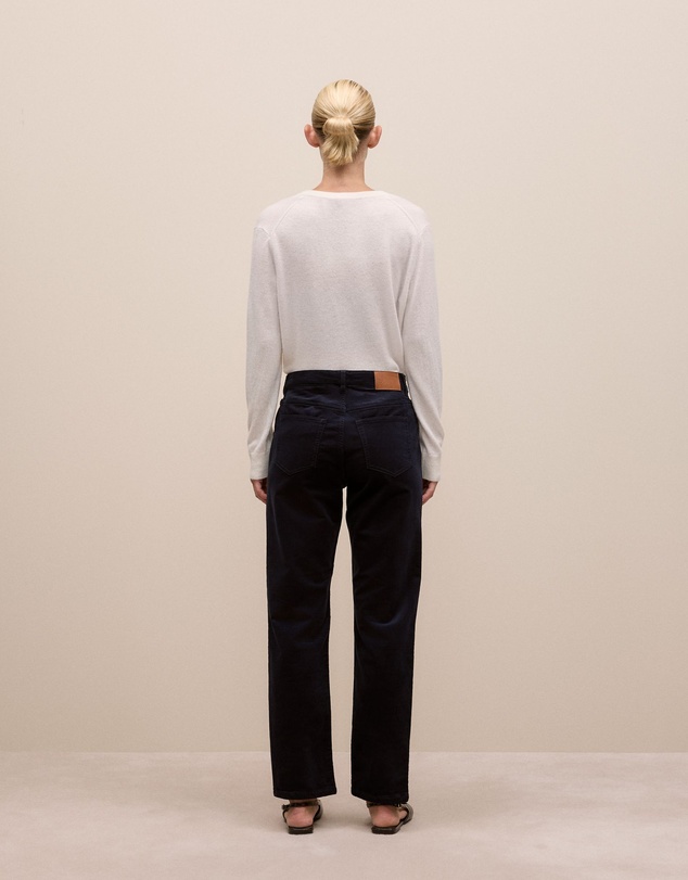 Trenery - Cord Five Pocket Boyfriend Pant in Night Sky