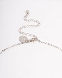 Lovisa - Silver Sapphire Stone Drop Necklace