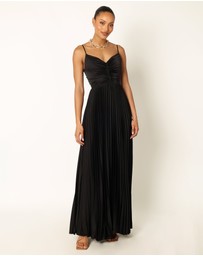 Petal & Pup - Naira Pleated Maxi Dress - Black