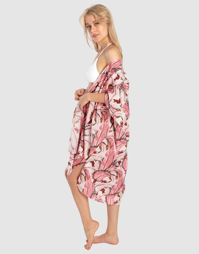 Sant And Abel - Women's Martinique® Pink Banana Leaf Cover Up
