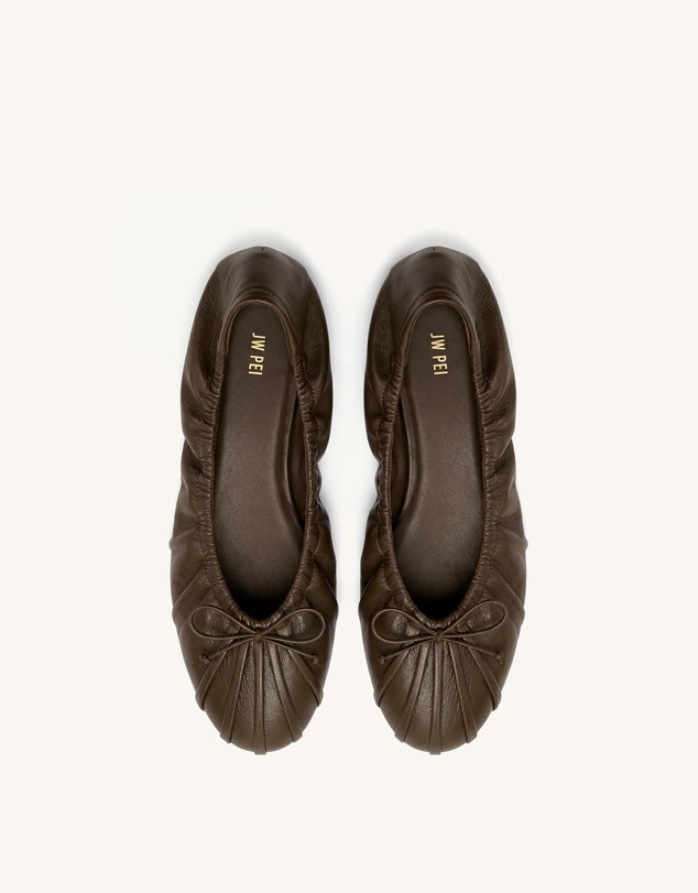 JW PEI - Solenne Ruched Drawstring Ballet Flats