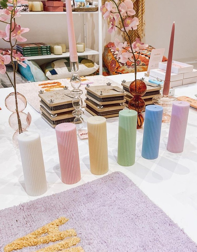 XRJ Celebrations - Pillar Pastel Purple Candle