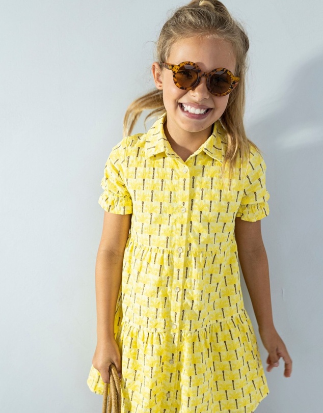 Like FLO - Palm Tree Print Shirt Dress - Kids-Teens