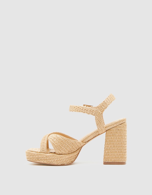 Oxford - Elly Raffia Weave Platform