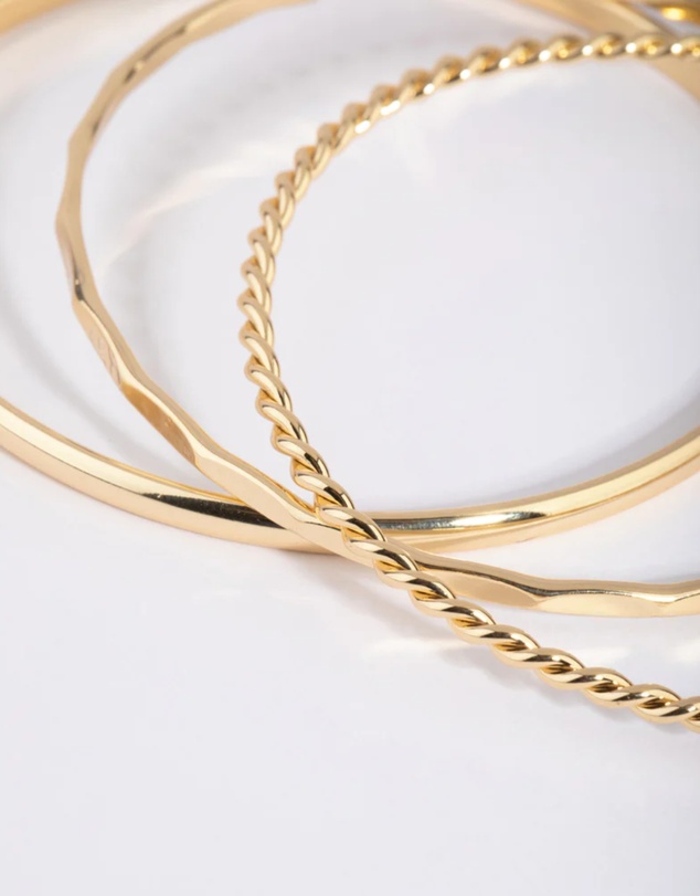 Lovisa - Gold Plated Mixed Bangle Pack