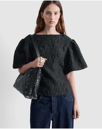 & Other Stories - Jacquard Puff-Sleeve Top