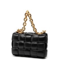 Pre-Loved by Azura Reborn - Pre-Loved Nappa Intrecciato Padded Chain Cassette Satchel