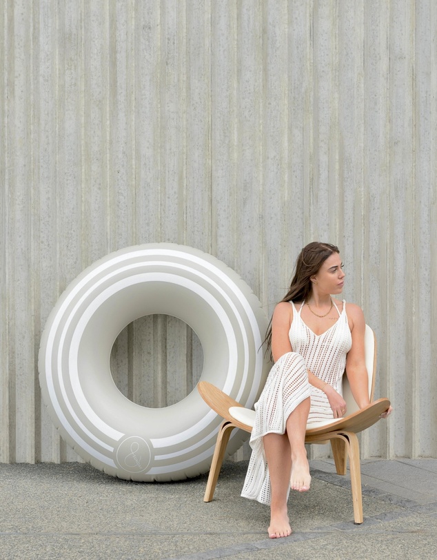 &Sunday - Sporty Oversized Inflatable Pool Tube- Clay