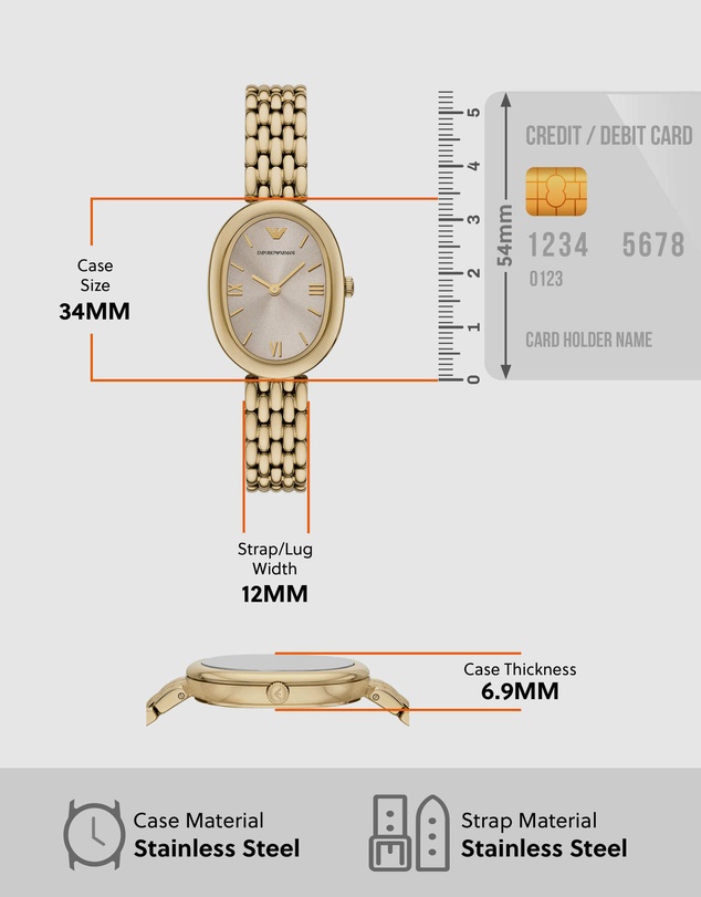 Emporio Armani - Gold Tone Analogue Watch